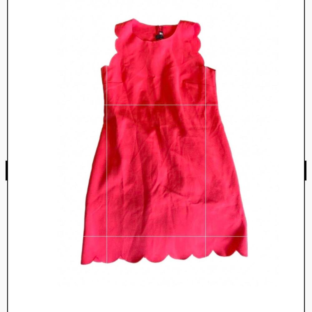 Jcrew pink scalloped mini dress